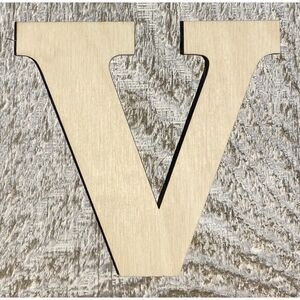 Wood Letter - ¼” Plywood – 4” Tall – Font01 - V